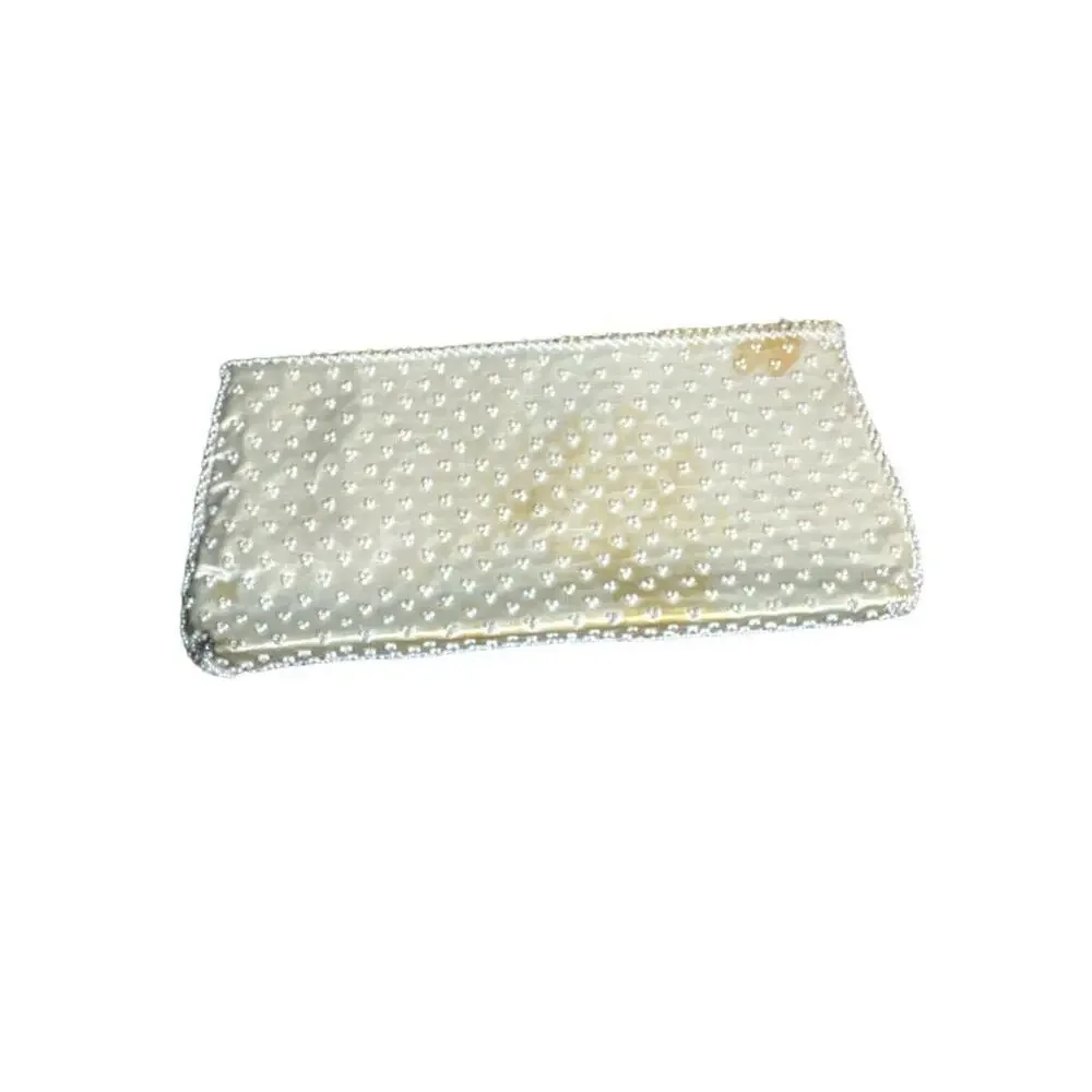 Clutch white size 9”x4” has some stains